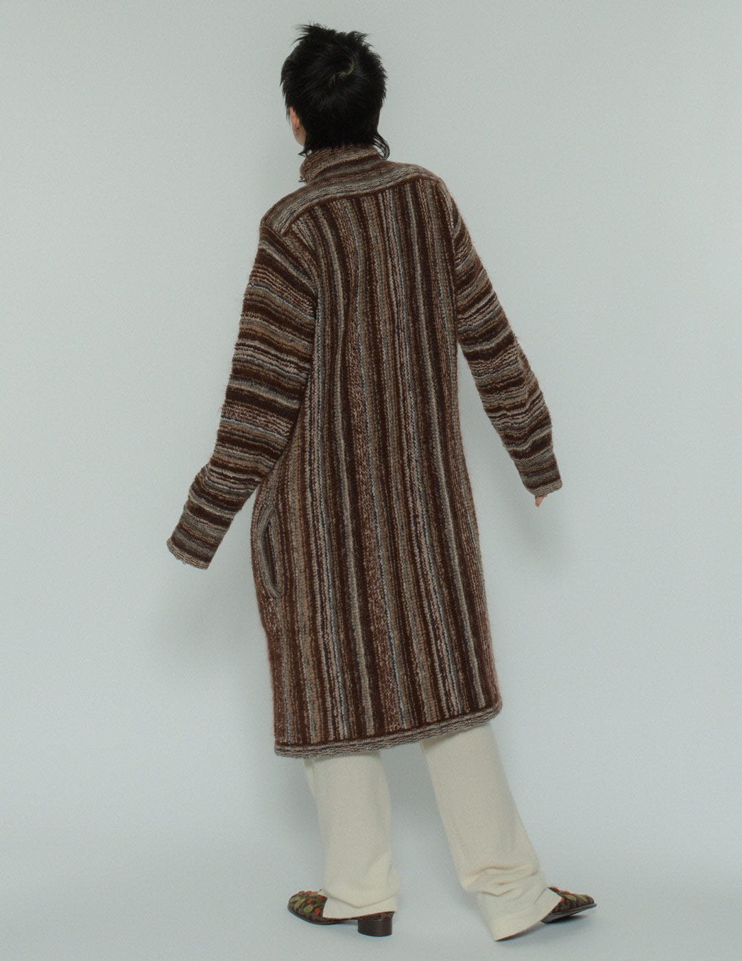 Missoni vintage reversible knit coat back view