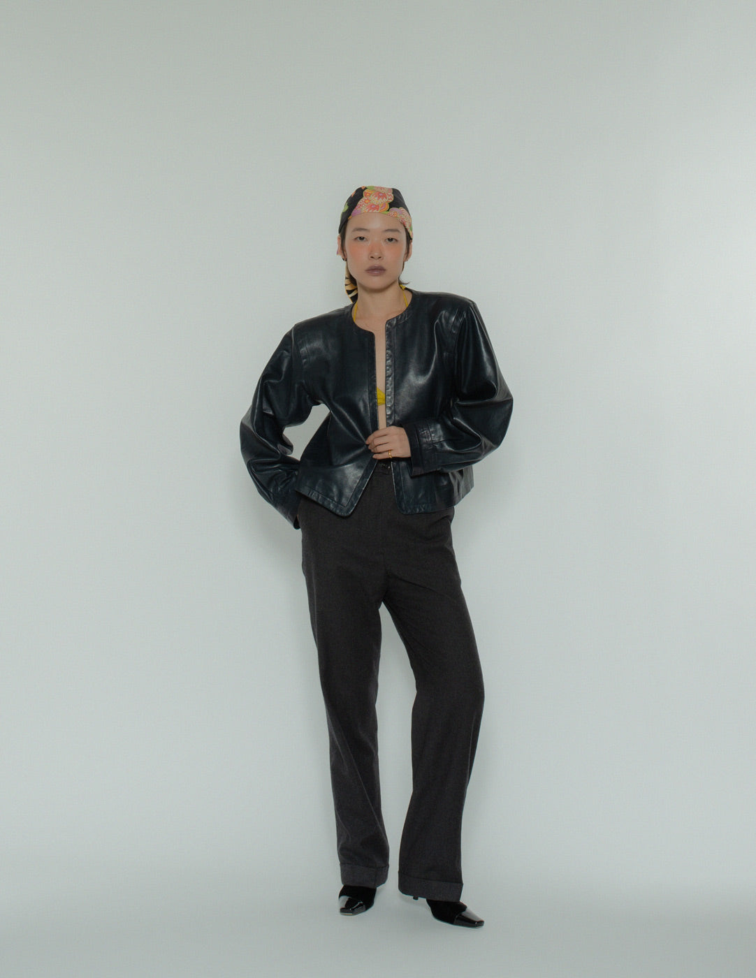 Yves Saint Laurent vintage leather bolero